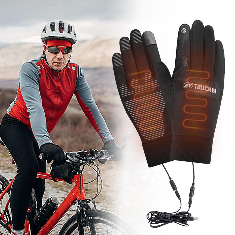 USB Heated Gloves Waterproof Touchscreen Winter Snowboard Gloves Hand Warmer Waterproof Winter Touchscreen Gloves Windproof Gym M