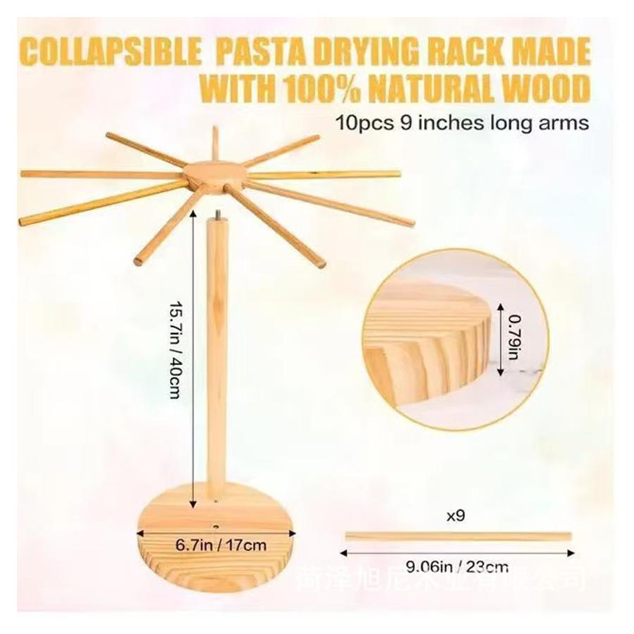 New Pasta Drying Rack Wooden Spaghetti Dryer Stand Noodles Drying Holder Hanging Racks Cooking Pasta Tools Kitchen Gadgets