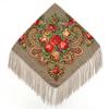 Women Printed Russian Scarf Fringed Square Scarves Babushka Handkerchief Head Wraps Travel