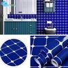Self-Adhesive Waterproof Dormitory Bedroom Wall Renovation Plaid Wallpaper Wardrobe Cabinet Countertop Kitchen Oil-Proof Sticker