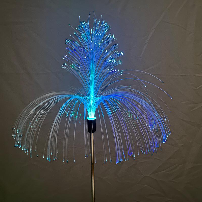 Cross-Border Solar Jellyfish Fiber Optic LED Landscape Light for Outdoor Courtyard