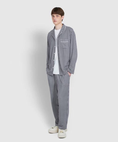 

[JAJU] Мужской полный пижамный комплект с эффектом персиковой кожи [Отправка из Кореи] 100% Оригинал Light Navy - M