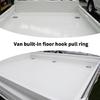 Recessed D Ringing Floor Anchors Stainless Steel Cargo Hook with Four Hole Plate for Truck Trailer Utility Floor Mounts