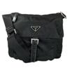 Triangle Logo BT8994 Shoulder Bag Black Women Used