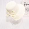 Bow Sun Hat Wide Brim Floppy Hats Women Beach Panama Straw Dome Bucket Hat