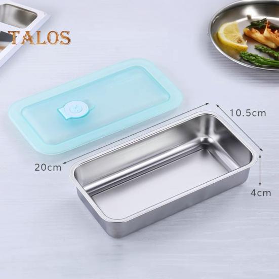Stainless Steel Snack Containers Anti-Leak 2 Compartments Dipping Container Reusable Condiment Containers with Lids Metal Lunch Box for Snacks Dips