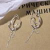 Punk Irregular No Pierced Tassel Women Ear Clip Korean Ear Cuff Dangle Earrings Clip On Earrings