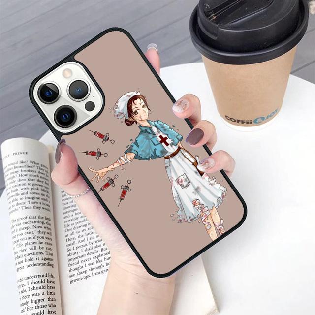 

Мультяшный чехол для телефона с изображением врача и медсестры Для iPhone 17 Air 16 15 14 Plus 11 12 13 Pro Max coque iPhone 13