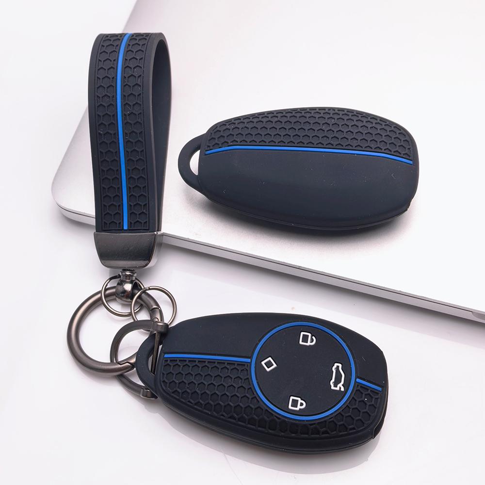 Key Fob Cover for Leapmotor T03 S01 C11 C01 with Keychain Anti-Scratch Shockproof Protective Shell Holder with Honeycomb Texture Shockproof Structure