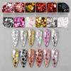 1 Box 12 Color Hearts Nail Glitter Love Nail Sequins  Rose Nail Flaking Sparkly Glitter Flaking Shiny Nail Glitter Valentine Nail Sequins Glitter