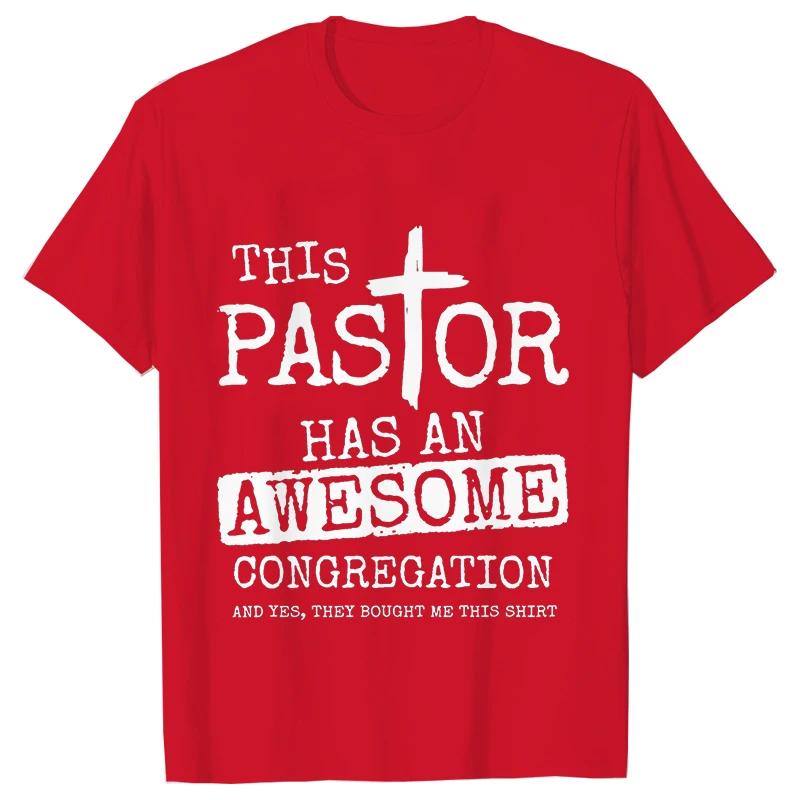 Pastor Cool Křesťanská trička pro muže Letní streetové oblečení Krátký rukáv Manžel Přítel Narozeninové dárky Tričko Pánské oblečení