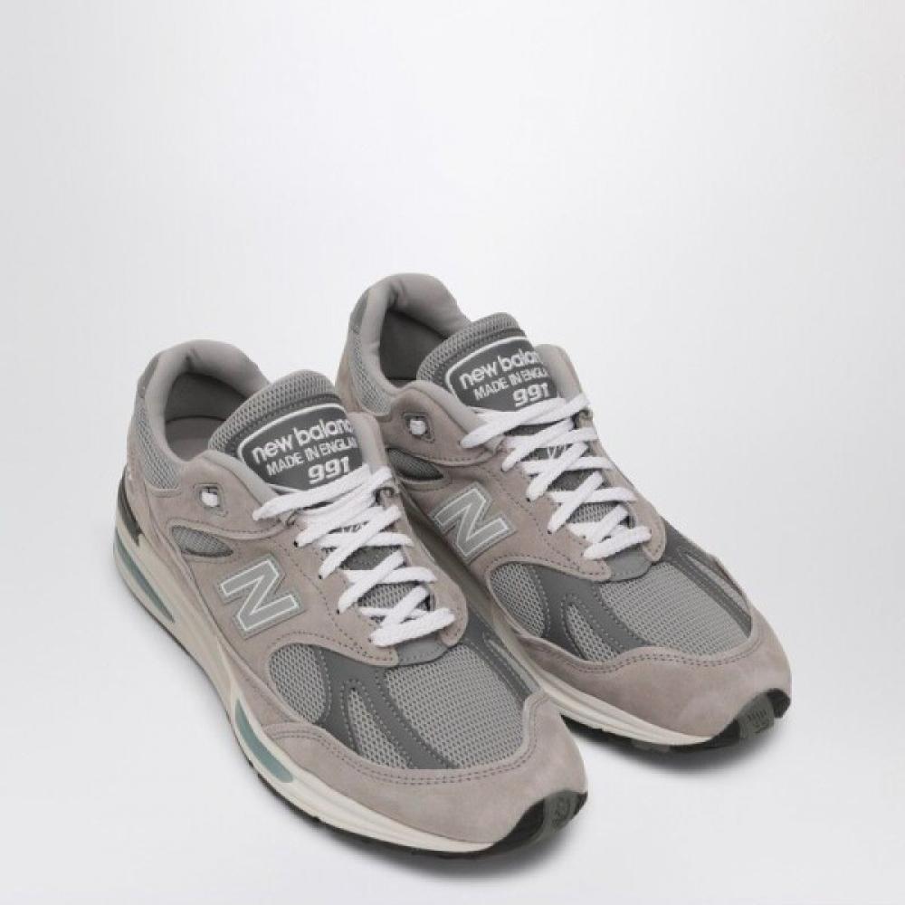 

New Balance Taupe Mesh Fabric Suede Sneakers U991gl2le Ge US9US UN