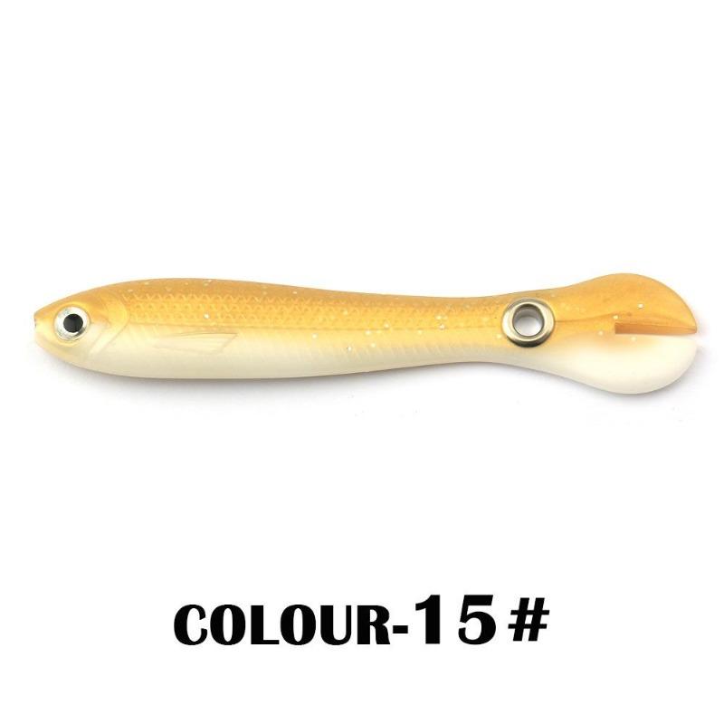 5 Stück/Beutel, 5 cm, 1,3 g, Lumineszenz-Weichköder, realistischer T-Schwanz-Fisch-Imitationsköder für Angelausrüstung, Nachtangeln, Meer, Fluss