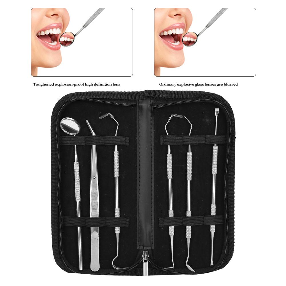 6pcs / set Dental Tartar Scaler Teeth Pick Spatula Dental Instruments Dentist Oral Care Tools