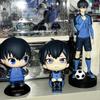 10Cm Chibi Figurines Blue Lock Nagi Seishiro Chigiri Hyoma Anime Action Figure Chassis Ornament Decoration Collection Model Toys