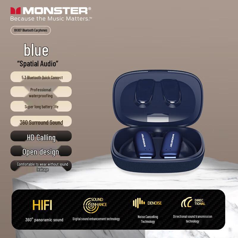 

Monster XKO07 True Wireless Earhook Sports Earphones