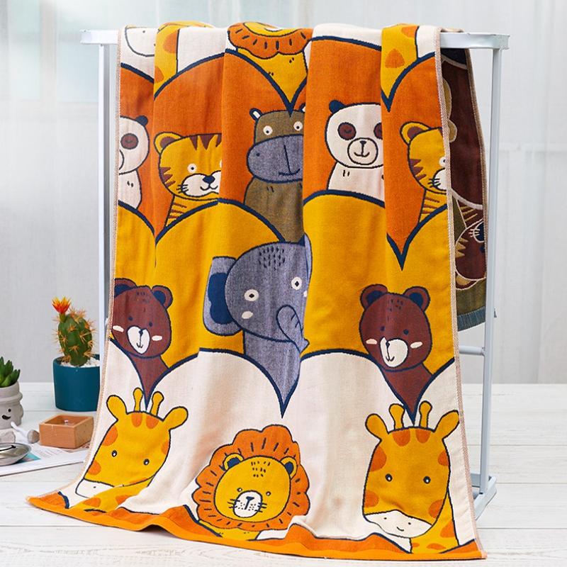 Pure Cotton Bath Towel - Four Layer Cotton Gauze Large Towel 70 X 140cm, Soft Absorbent for Bathing Shower