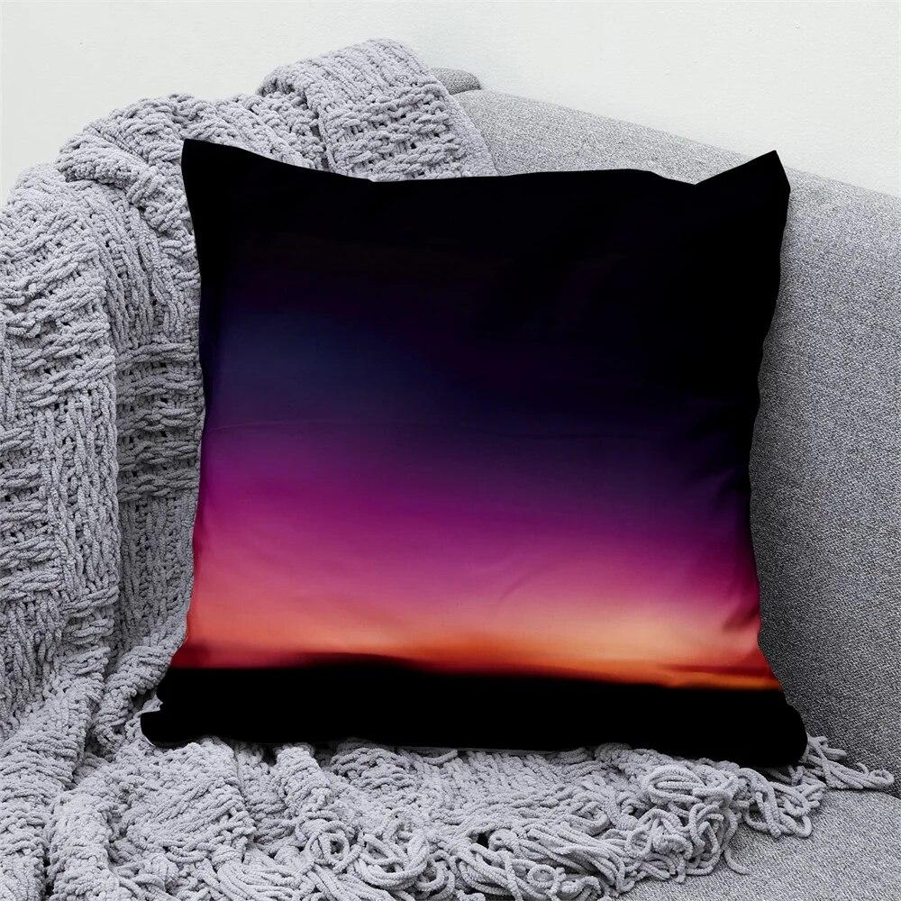 

Космическая космическая наволочка, чехол для дивана, автомобильная подушка, украшение, звездное небо, закат, природные пейзажи 40x40cm