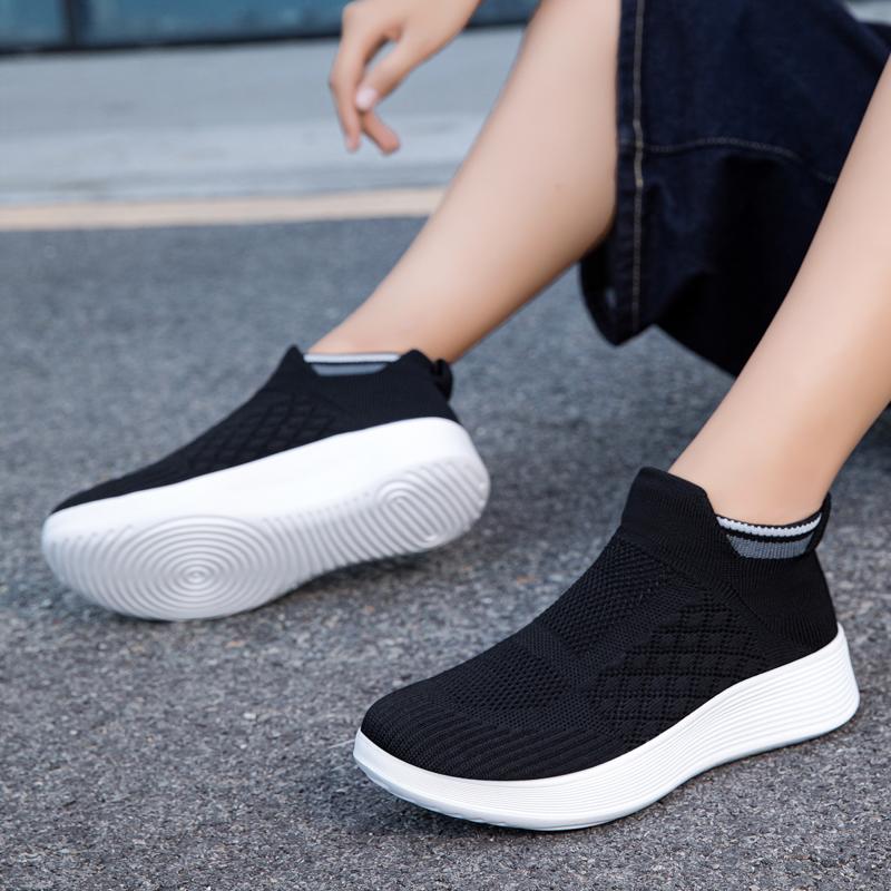 TUINANLE Women Shoes Soft Loafers Black Flat Sneakers Women's Moccasins Casual Flats Female Footwear Men Sock Shoes