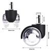 (Set of 5) Office Chair Casters Wheels, 2 Inch Heavy Duty Mute Chair Wheels Replacement- Universal Fit Wheels for Office Chair