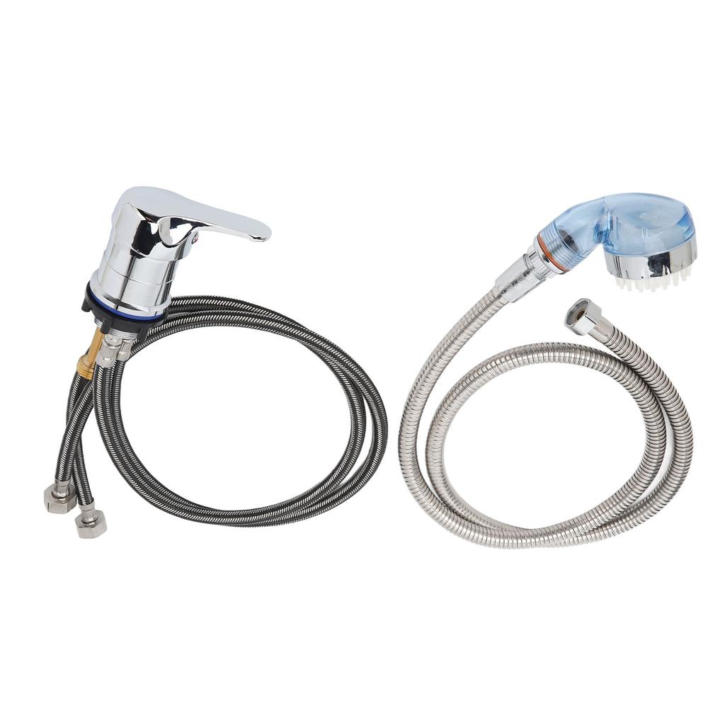 31.5in Shampoo Faucet 47.2in Shampoo Bowl Hose Kit With Large Blue Brush Sprayer