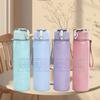 PC Pastel Music Text Minimalist Print 750ml colorful plastic sports water bottle leakproof pop up lid with straw for outdoor work home use