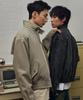 Eyeunderstand Texture Harrington Jacket (Cream)