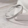 Stainless Steel Rings Minimalist Geometric Triangle Adjustable Opening Trendy Fine Ring For Women Zircon Everyday Wear New in