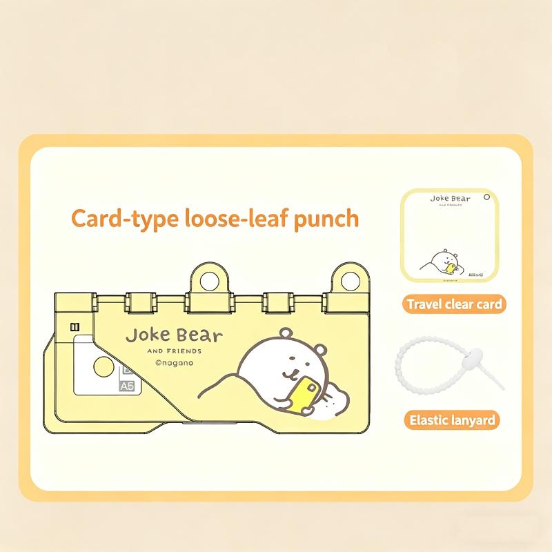 

1Pc Portable Card Punch, Mini Retro Five-Hole Punch, Diy Loose Leaf Core, Suitable For A4/B5/A5 Office Supplies жёлтый
