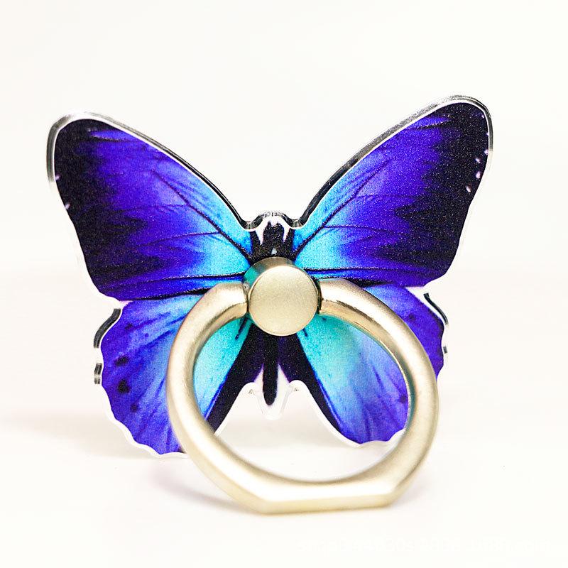 Butterfly Painted Mobile Phone Ring Stand - Cute, Creative Buckle Design for Men & Women