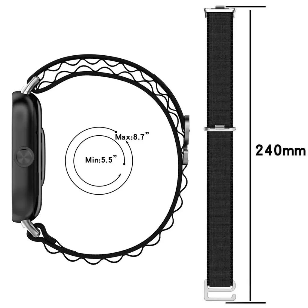 Alpine Loop Strap For Redmi Watch 6/5/4 Smart Nylon Loop Adjustable Elastic Bracelet Watchband for Xiaomi Mi Band 9Pro 8Pro Band Accessories