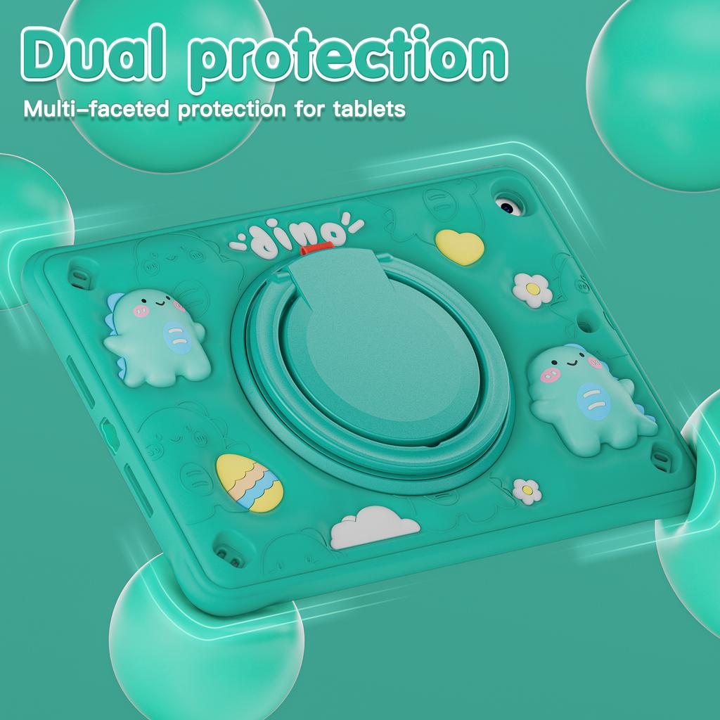 For iPad 10.2 (2021)/(2020)/(2019) Case Kickstand PC+Silicone+TPU Tablet Cover