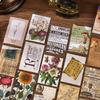 1pack/50Pcs Vintage Plant Poster Sticker Book Retro Botanical Decor Stickers For DIY Handmade Album Scrapbooking Decorative