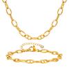 Fashion Chain Gold Stainless Steel Necklace Women'S Simple Jewelry, Jewelry