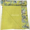 Aizza Trends Handmade Pure Cotton Monkey Print Kantha Quilt  - Traditional Look Bed Spread Kantha Gudri - Vintage Hand Stitch Gudri