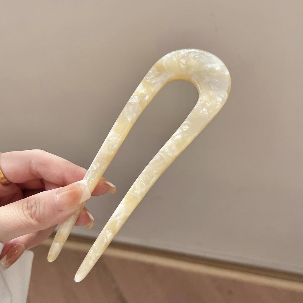 Plastic Jelly Color Hairpin 2025 New Summer Transparent U-shaped Fixed Hair Accessories