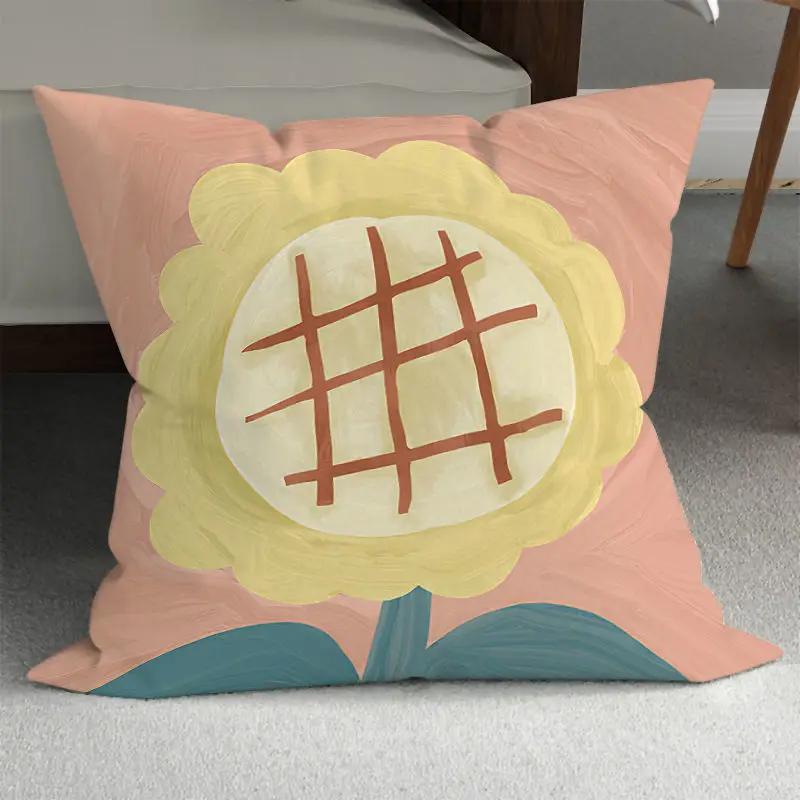 Bedroom Pillowcase Cute Summer Sunflower Decorative Flower  Living Room Bed Sofa Office Chair