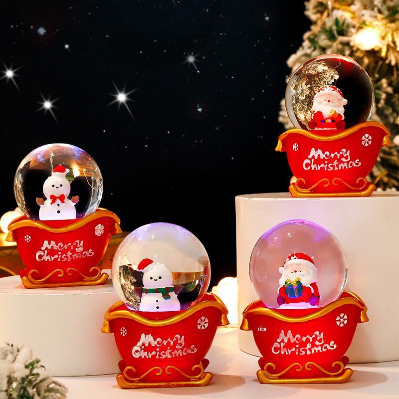 Christmas Crystal Ball Music Box Lantern Ornament