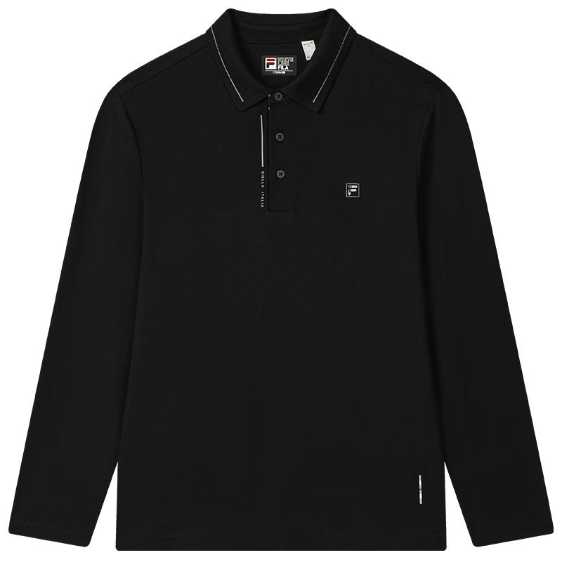 FILA Men s Knit Long-Sleeve Polo Shirt M