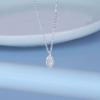 LT-859 2025 New Autumn Fashion S925 Sterling Silver Zircon-encrusted Water Drop Pendant Necklace Elegant Collarbone Chain for