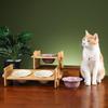 Ruhan Anti-Tip Ceramic Double Cat Bowl with Stand