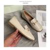 Women's Shoes 2025 New French Flat-soled Loafers, Women's Soft-soled Beanie Shoes, One-pedal Lazy Student Small Single Shoes