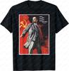 Lenin Forever Vintage USSR Retro Soviet Poster Tee  Short Sleeve Round Neck Fashion Casual Streetwear Shirt