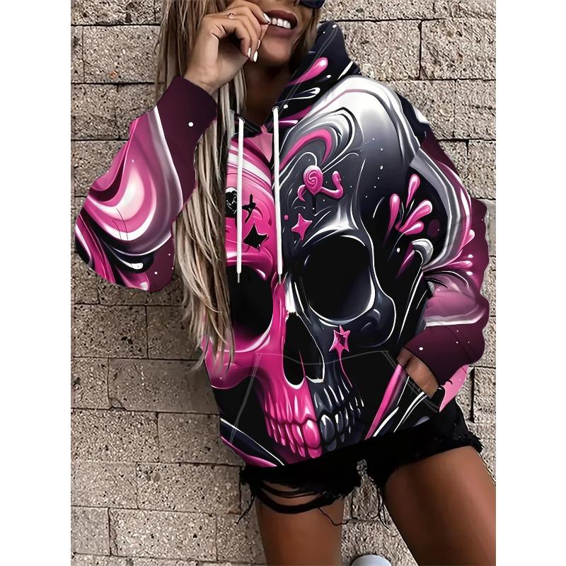 Women's Autumn and Winter 3D Printed Hooded Fashion Versatile Trend Breathable Casual Hoodies & Sweatshirts (women’s)