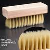 Cleaning Brush with Firm Grip Dry Wet Cleaning Soft Natural Bristles Multifunctional Square Beech Wood Design Cleaning Scrubber