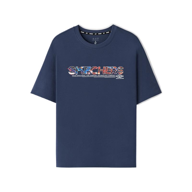 Skechers Breathable Antibacterial Skin-Friendly Comfortable T-Shirt Men tops L126M019-002Z S