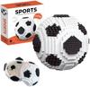 Conjunto de Blocos de Construção de Futebol, Brinquedo de Construção Modelo de Futebol em Miniatura 3D, Decorações Criativas de Peças Presentes para Meninos e Fãs de Futebol