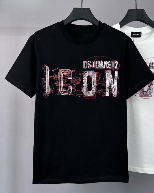 Trend DSQ Quadratic Summer Micro Loose Men's T-Shirt D2 European and American Personality Trend Autumn Top Student Bottom Shirt