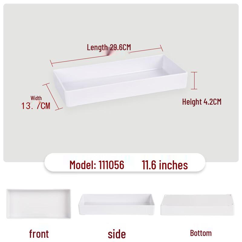 Commercial White Melamine Rectangular Display Tray