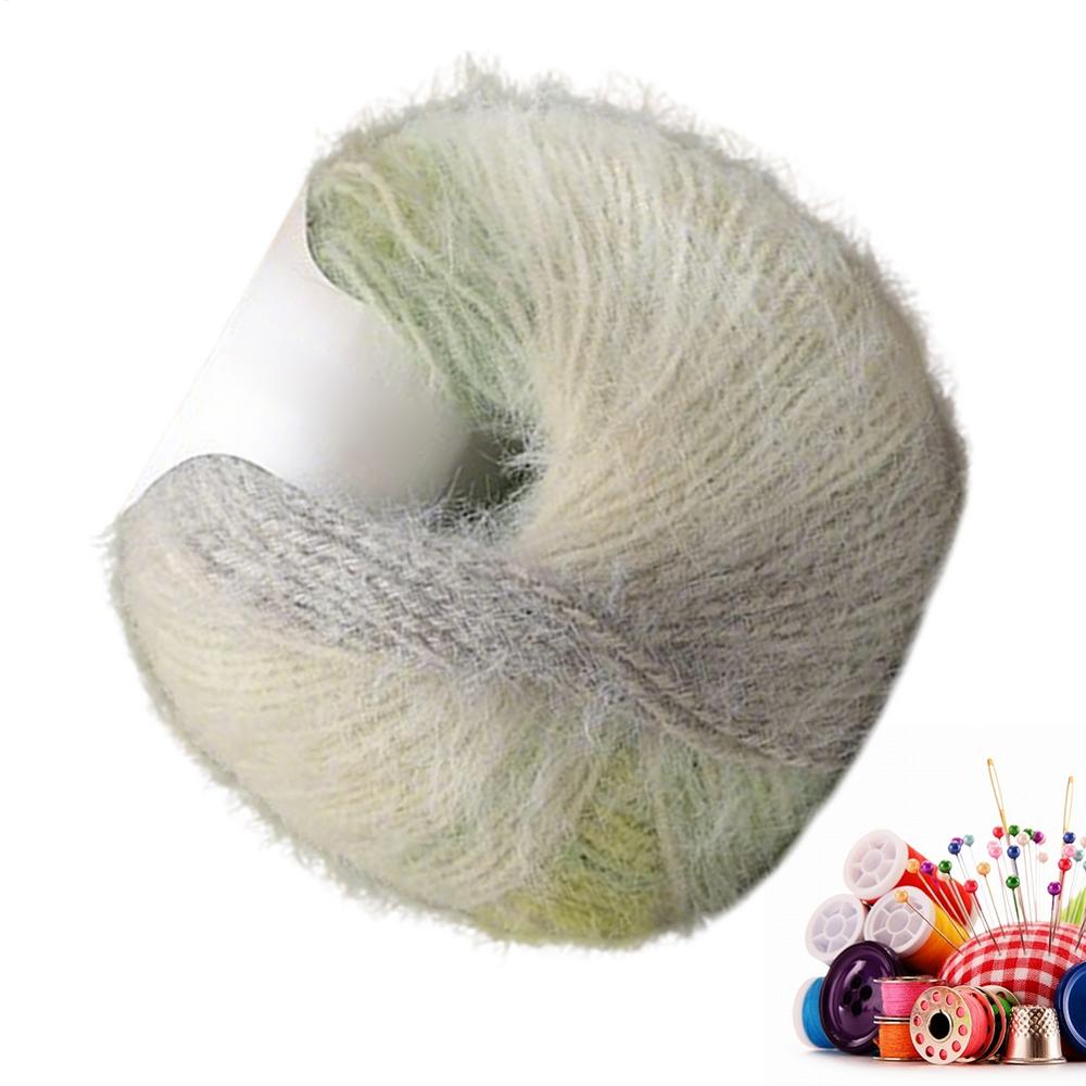 Yarn For Crocheting Wool Acrylic Blend Gradient Thread 2 X 100g Long Pile Beginner Crochet Yarn For Hobbyists Quilting Projects